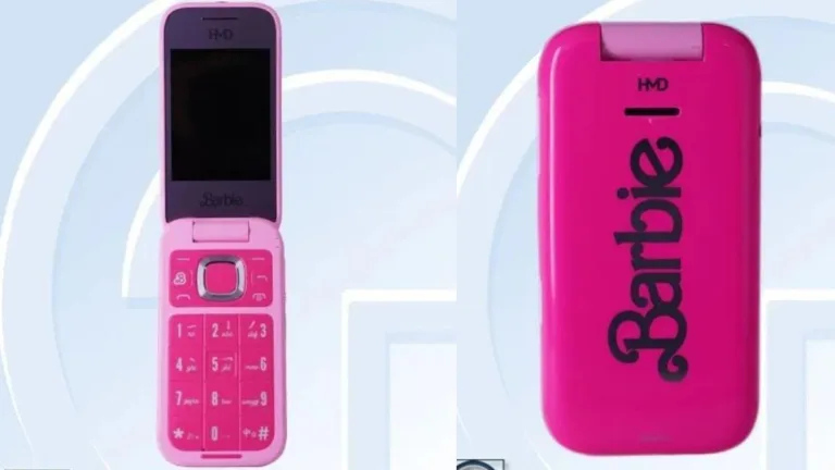 HMD Barbie flip phone design, specifications revealed through TENAA listing