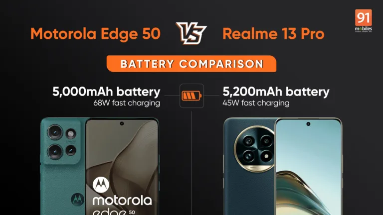 Motorola Edge 50 vs Realme 13 Pro battery comparison: who wins the battery race?