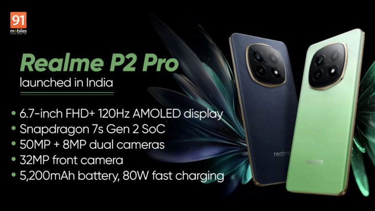 Realme P2 Pro with Snapdragon 7s Gen 2 SoC, GT Mode gaming, 80W fast charging launched in India: price, specs