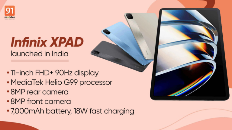 Infinix’s first tablet, Infinix XPAD, launched in India with ChatGPT support: price, specs