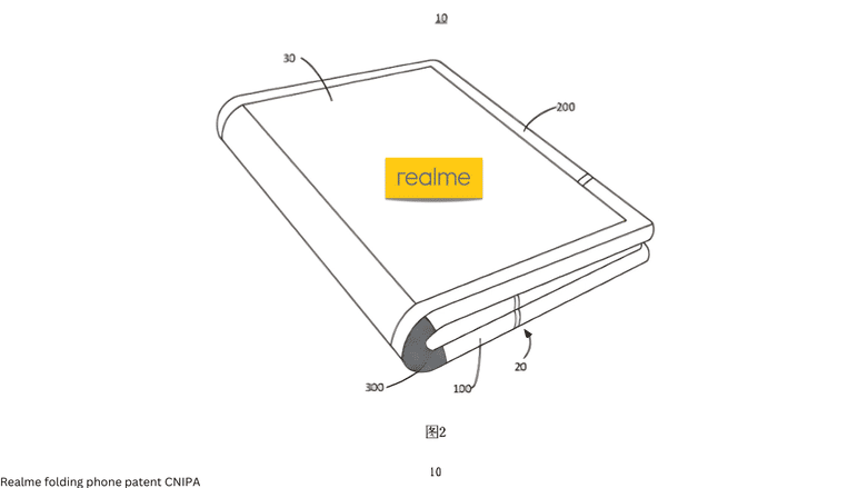 Realme folding phone design patent spotted on China’s regulatory site