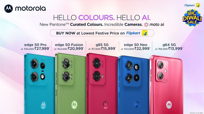 Motorola Edge 50 Pro, Moto G85 5G and more Motorola phone deals revealed in Flipkart Big Diwali Sale