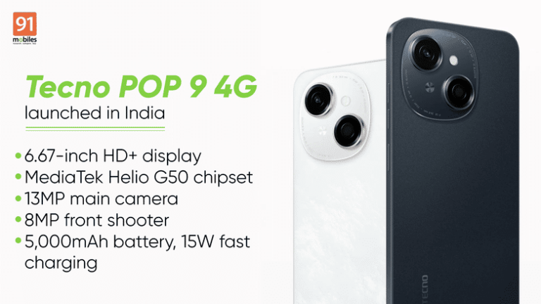 Tecno POP 9 4G with Helio G50 SoC, 5000mAh battery launched in India: price, specs