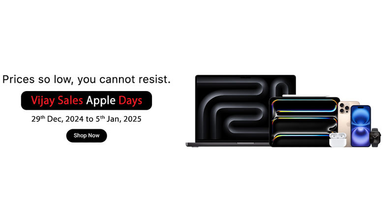 iPhone 16 series, iPad Air M2, MacBook Air M1 and more heavily discounted in Vijay Sales Apple Days sale