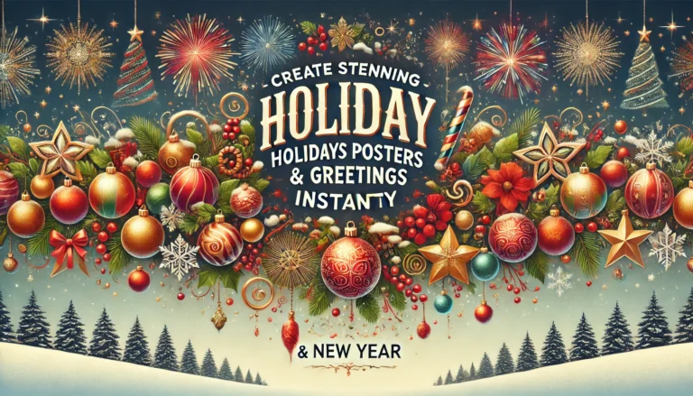 Create Stunning Christmas and New Year Greetings and Posters Instantly