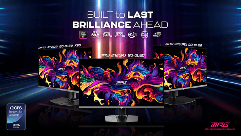 MSI unveils 4K 240Hz and QHD 500Hz QD-OLED gaming monitors at CES 2025