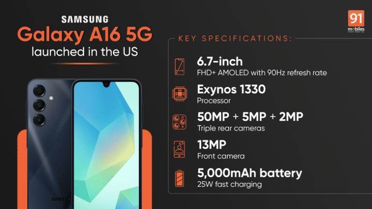 Samsung Galaxy A16 5G with Exynos 1330 SoC, 6 years of Android updates launched in the US: price, specs