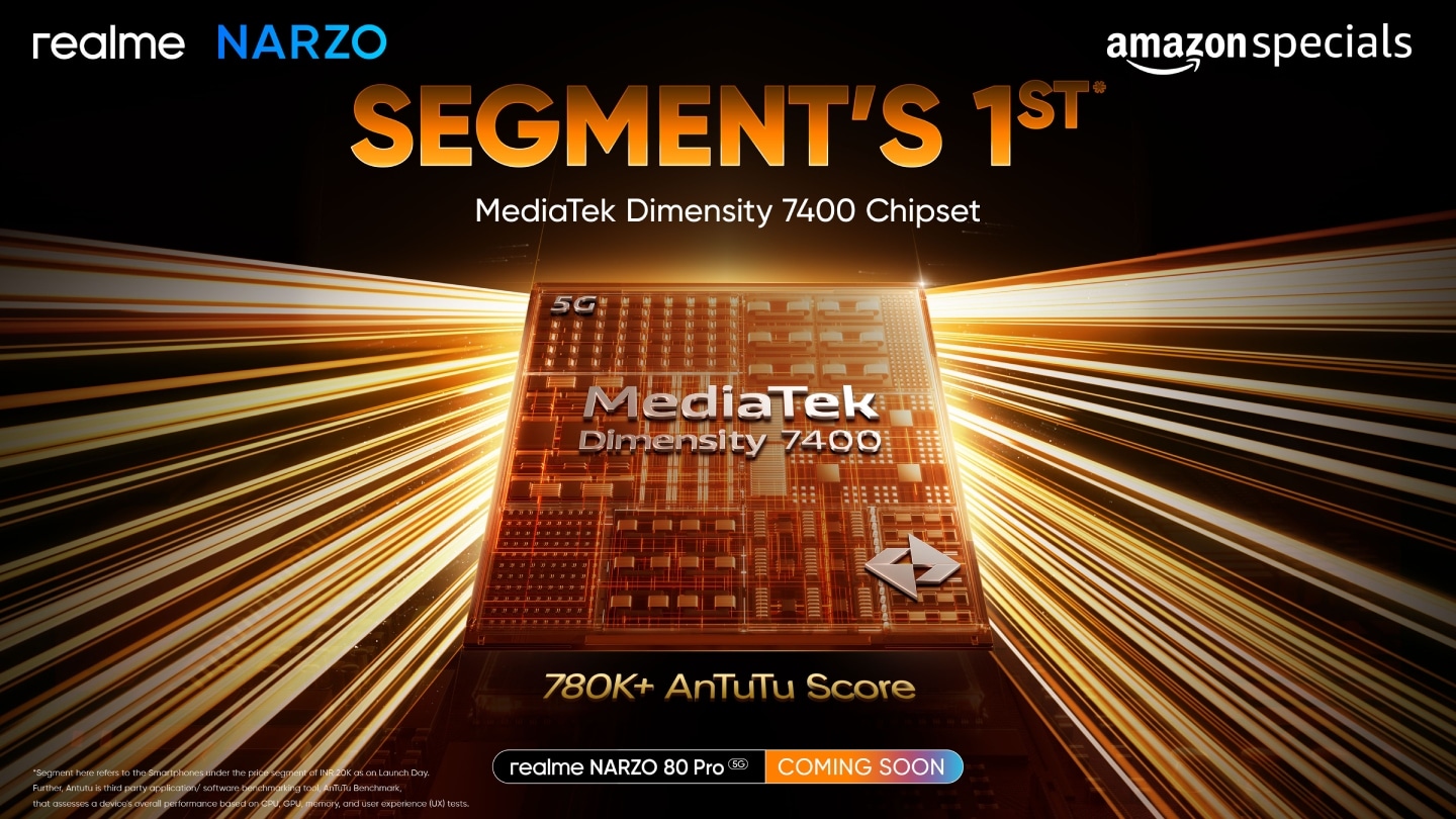 Realme Narzo 80 Pro 5G Teased to Launch in India Soon; Will Be Equipped With MediaTek Dimensity 7400 SoC