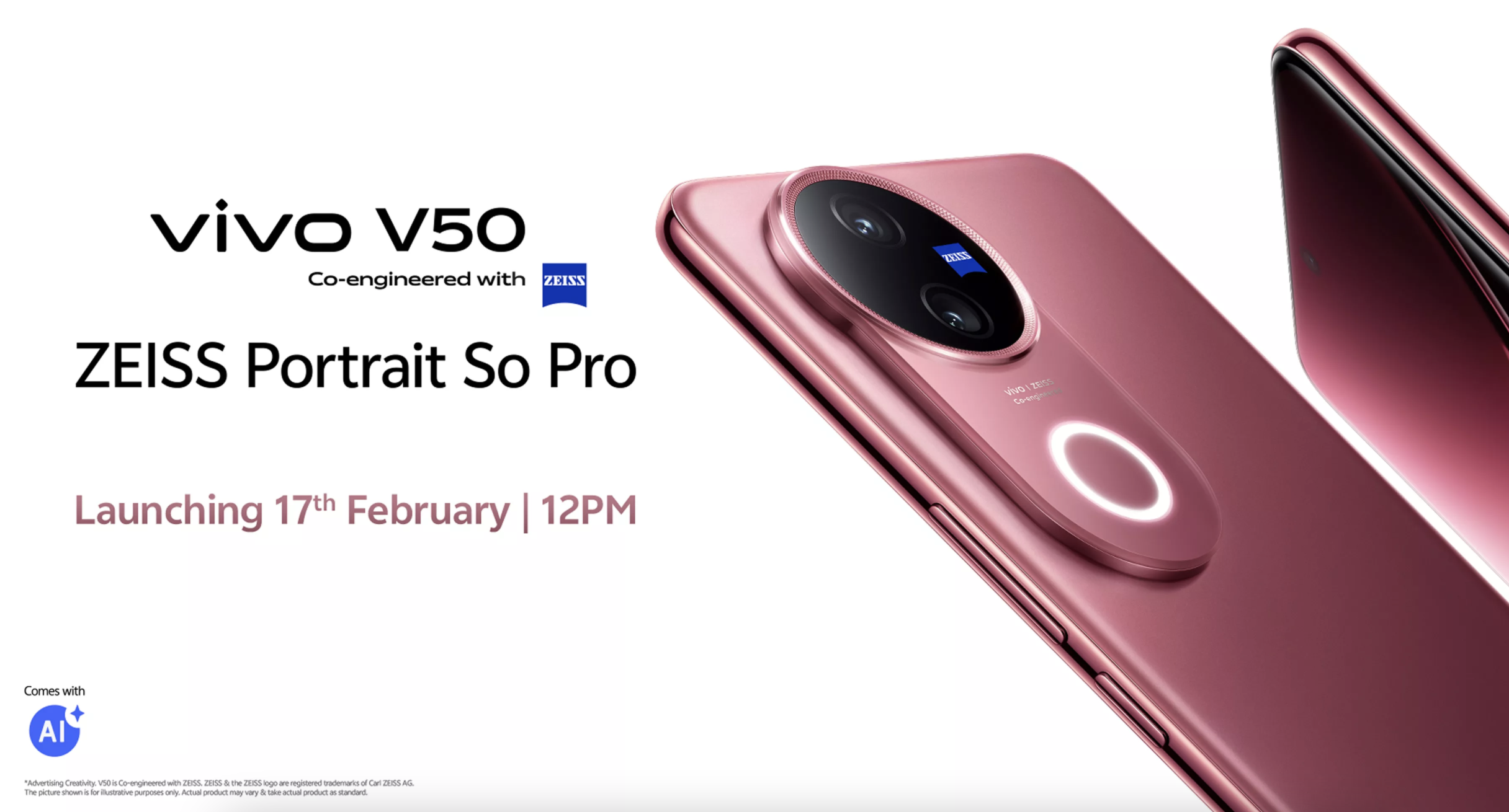 vivo V50 to Bring the Most Powerful Camera System In the Mid-Range Segment, in Collaboration With ZEISS