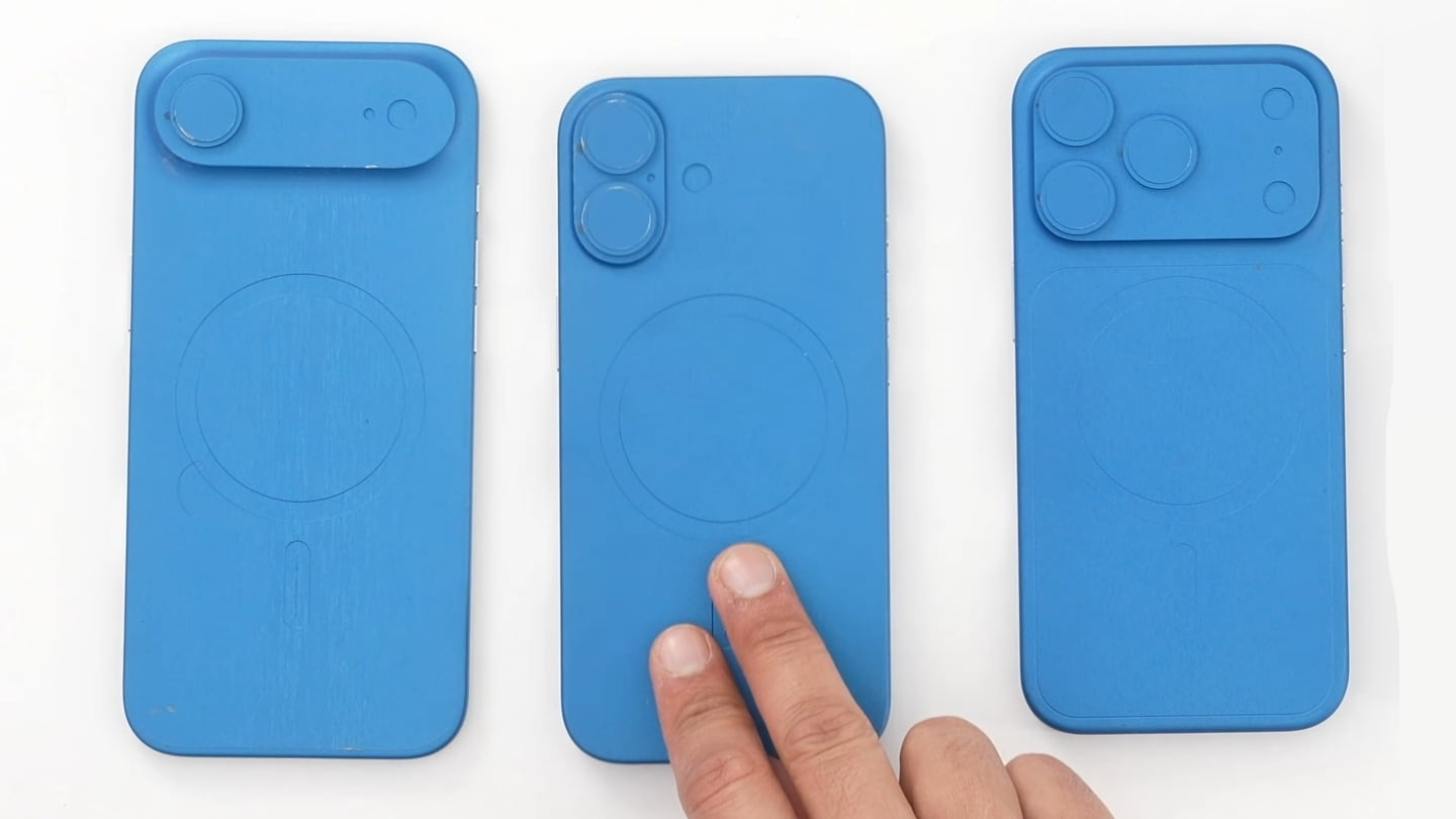 iPhone 17 Air Slimness Revealed in Purported iPhone 17 Series Hands-On Video With Dummy Units