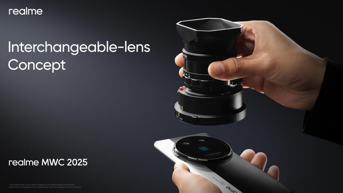 Realme Showcases Interchangeable-Lens Concept, Previews New AI Features at MWC 2025