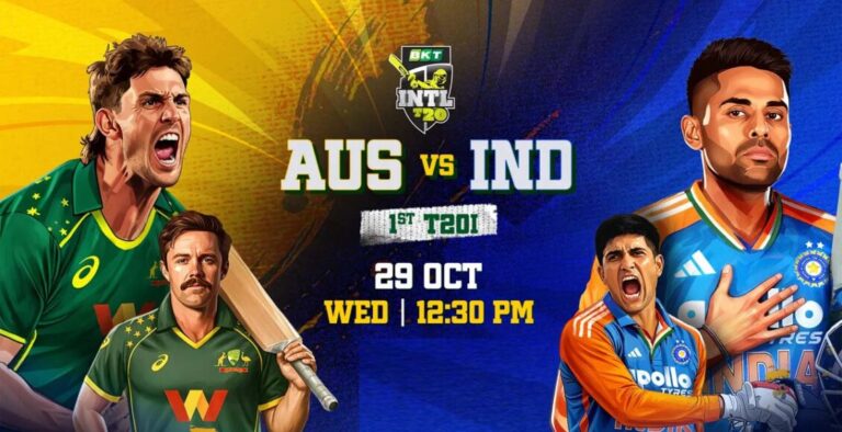 IND vs AUS T20 2025 – Live Streaming & Live Score: India vs Australia Face Off in Today’s Exciting Clash!